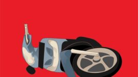 Ilustrasi Kecelakaan Motor. (Dok. Hellobekasi.com/M Rifai Azhari)