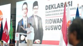 Deklarasi Ridwan Kamil (RK) dan Suswono sebagai pasangan calon Gubernur dan Wakil Gubernur Jakarta pada Pilkada 2024. (Dok. Tim Media Gerindra)