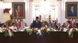 Presiden Prabowo Subianto menjamu tamu negara dengan makan malam bersama di Istana Negara, Jakarta. (Dok. Setkab.fo.id)

