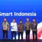 President of Huawei Cloud Marketing William Dong, Chairman of Board of Directors Huawei Indonesia Xin Dajiang, Wakil Menteri Komunikasi & Digital Nezar Patria, President of Huawei Cloud APAC Sunny Shang, dan CEO of Huawei Cloud Indonesia Leon Fang pada Huawei Cloud Summit Indonesia 2025 di Jakarta