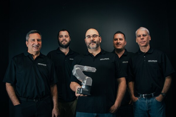 Mecademic Management (L to R): Philippe Beaulieu, CEO; Eric Boutet, VP R&D; Jonathan Coulombe, CTO; Philippe Jacome, COO; David Mass&eacute;, CFO.
